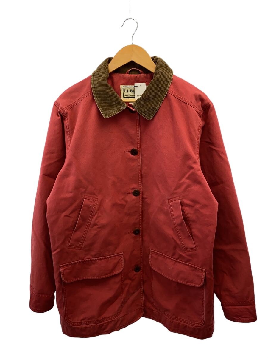 【中古】L.L.Bean◆遊猟上衣/木引き船/上衣/L/綿織物/RED/※裾ヨゴレ有【レディース御召しもの】