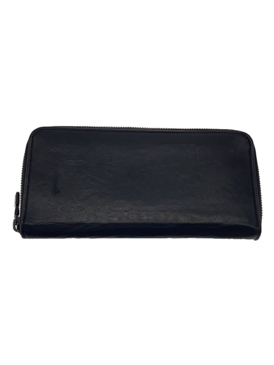【中古】LOUIS VUITTON◆ジッピー・ウォレット・ヴェルティカル_モノグラム・シャドウ_BLK/牛革/BLK/メンズ【服飾雑貨他】