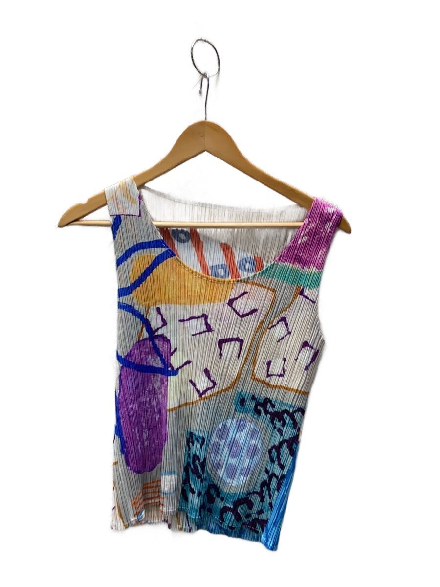 【中古】PLEATS PLEASE ISSEY MIYAKE◆ノースリーブカットソー/4/ポリエステル/PP12-JK411【レディースお召しもの】