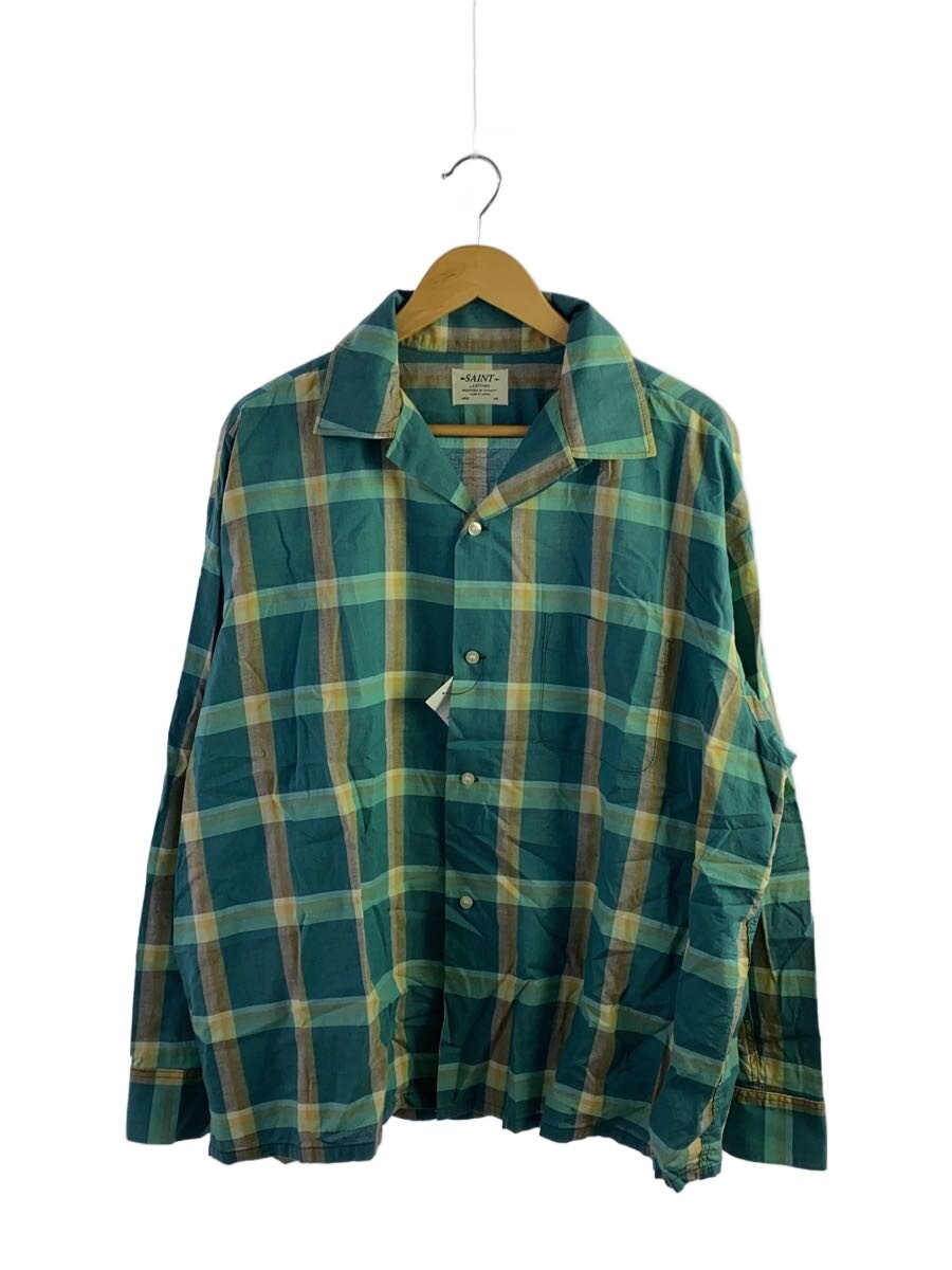 【中古】SAINT MICHAEL◆長袖プルオーバー/L/綿織物/GRN/読み合わせる/SM-HR8-0000-C31【メンズウェア】