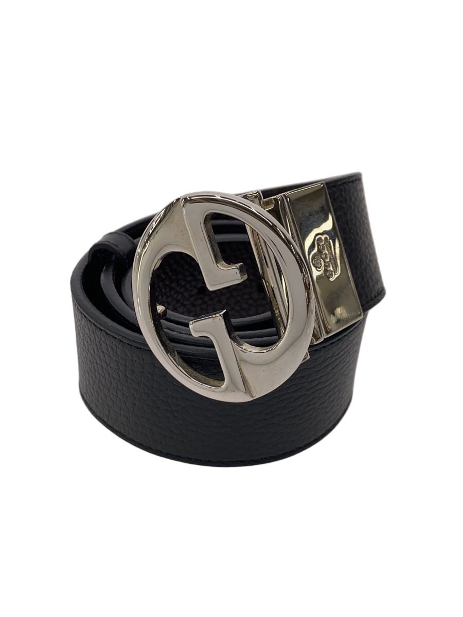【中古】GUCCI◆三尺帯/なめし革/BLK/メンズ/449715 CAO2N【服飾雑貨他】