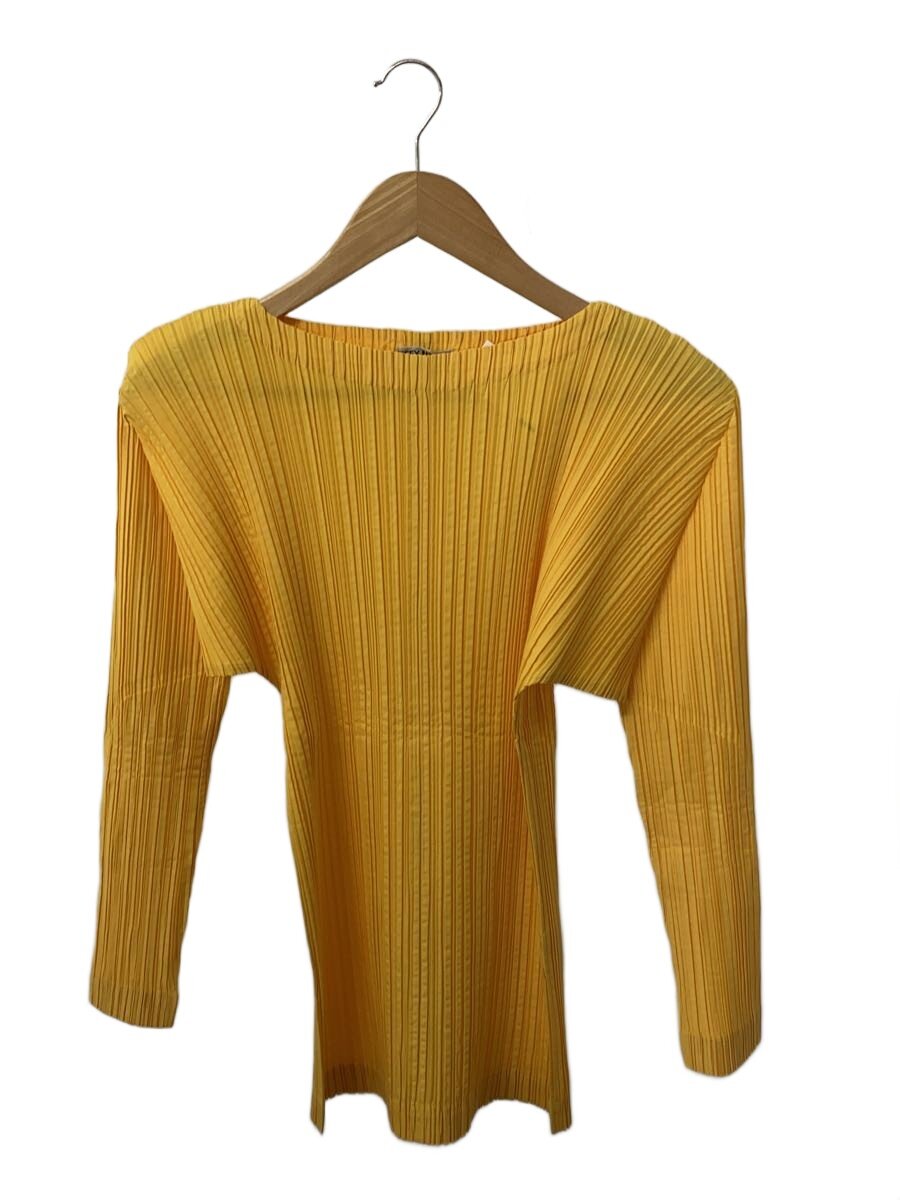 【中古】ISSEY MIYAKE◆プリーツ長袖カットソー/M/ポリエステル/YLW/jg12560/イエロー【レディースウェア】|2nd STREET 店