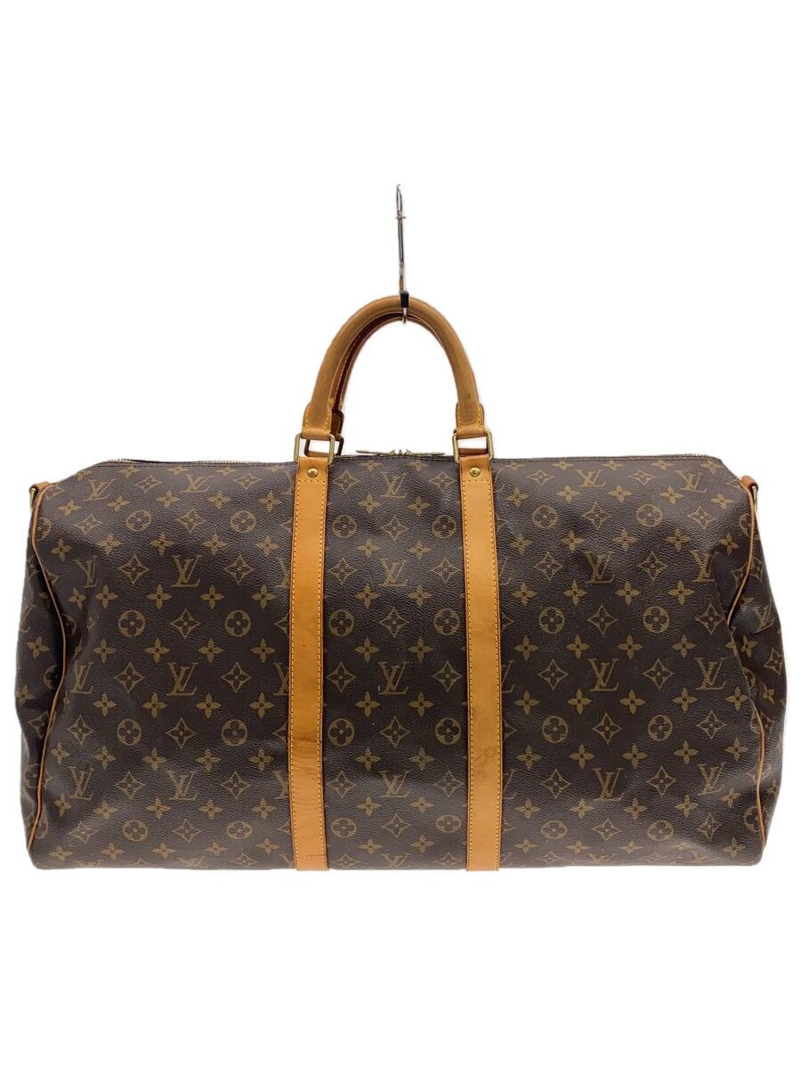 【中古】LOUIS VUITTON◆キーポル・バンドリエール55_モノグラム・帆布_BRW/PVC/BRW【御徒面子】