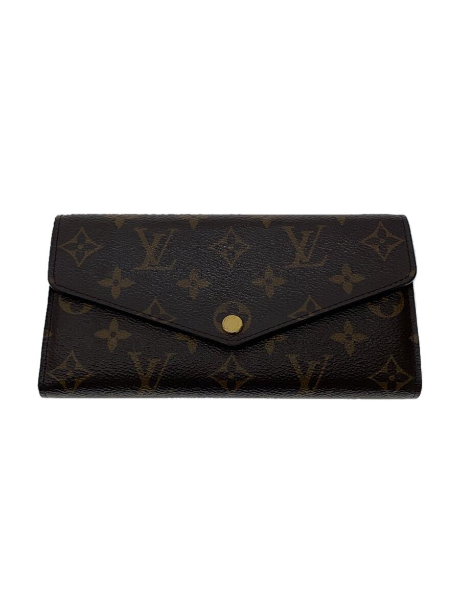 【中古】LOUIS VUITTON◆2)ポルト・フォイユ・サラ_モノグラム・キャンバス_BRW_フューシャ/PVC/BRW/レディース【服飾雑貨他】