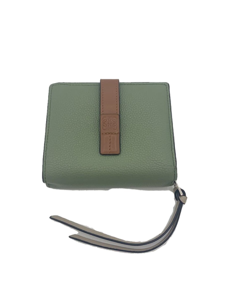 【中古】LOEWE◆COMPACT ZIP WALLT/コンパクトジップウォレット/なめし革/GRN/C660Z41X01【服飾雑貨他】
