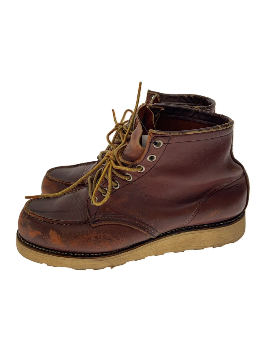 【中古】RED WING◆ブーツ/--/BRW/なめし革/表四角犬曳き船//【シューズ】