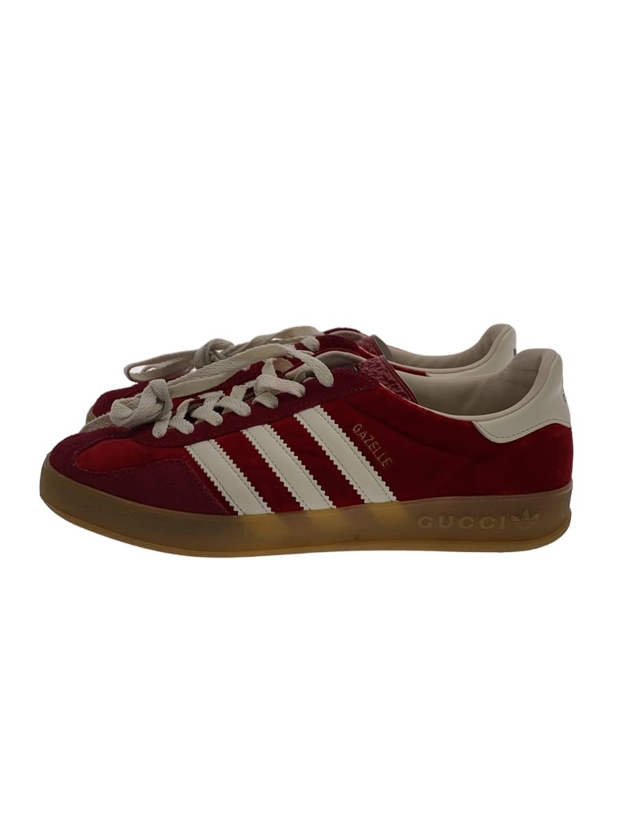 【中古】GUCCI◆ローカットスニーカー/25珊/RED/スウェード/9STU0【シューズ】