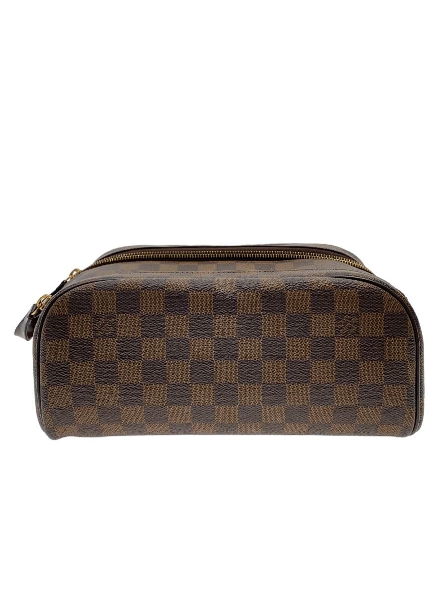 【中古】LOUIS VUITTON◆トゥルース・トワレット・キングサイズ_ダミエ・エベヌ/PVC/BRW【御徒面子】
