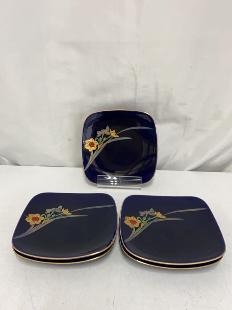 【中古】香蘭社◆皿/5点セット/BLU/青磁【キッチン用品】