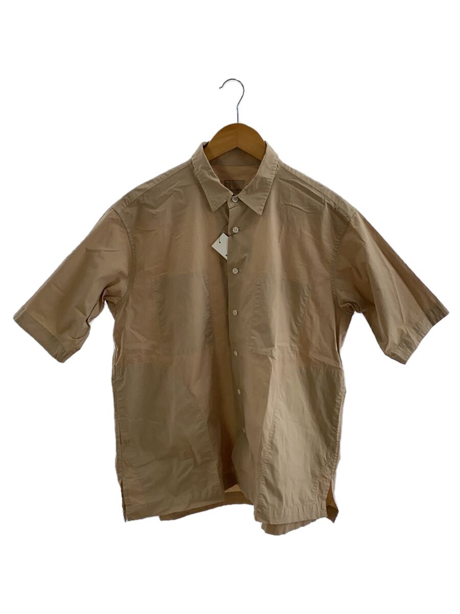 【中古】TOUJOURS◆GARMENT DYE POPLIN CLOTH Big Coverall Shirt/1/綿織物/BEG【レディース御召しもの】