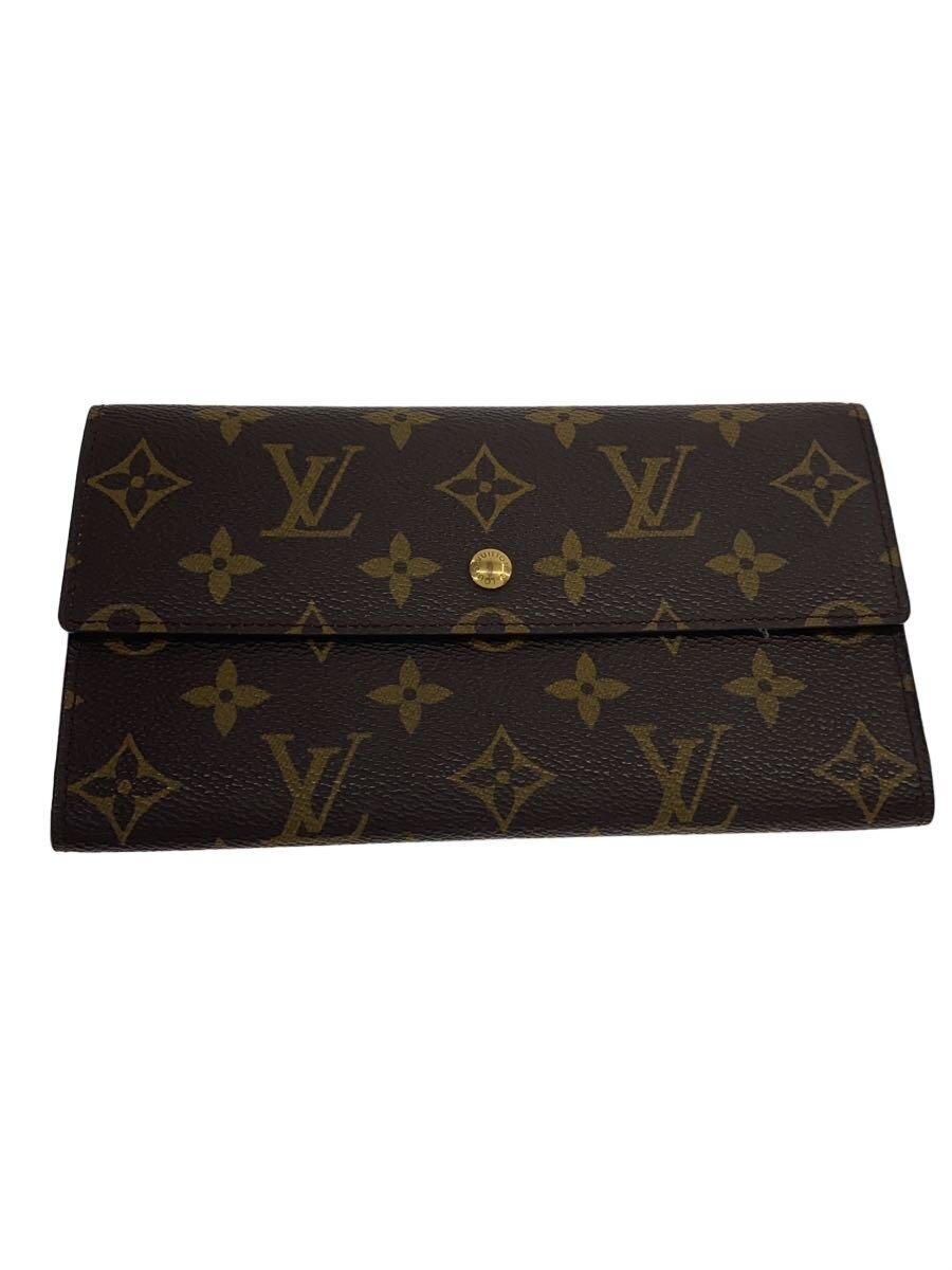 【中古】LOUIS VUITTON◆長紙入れ/--/BRW/レディース//【服飾雑貨他】
