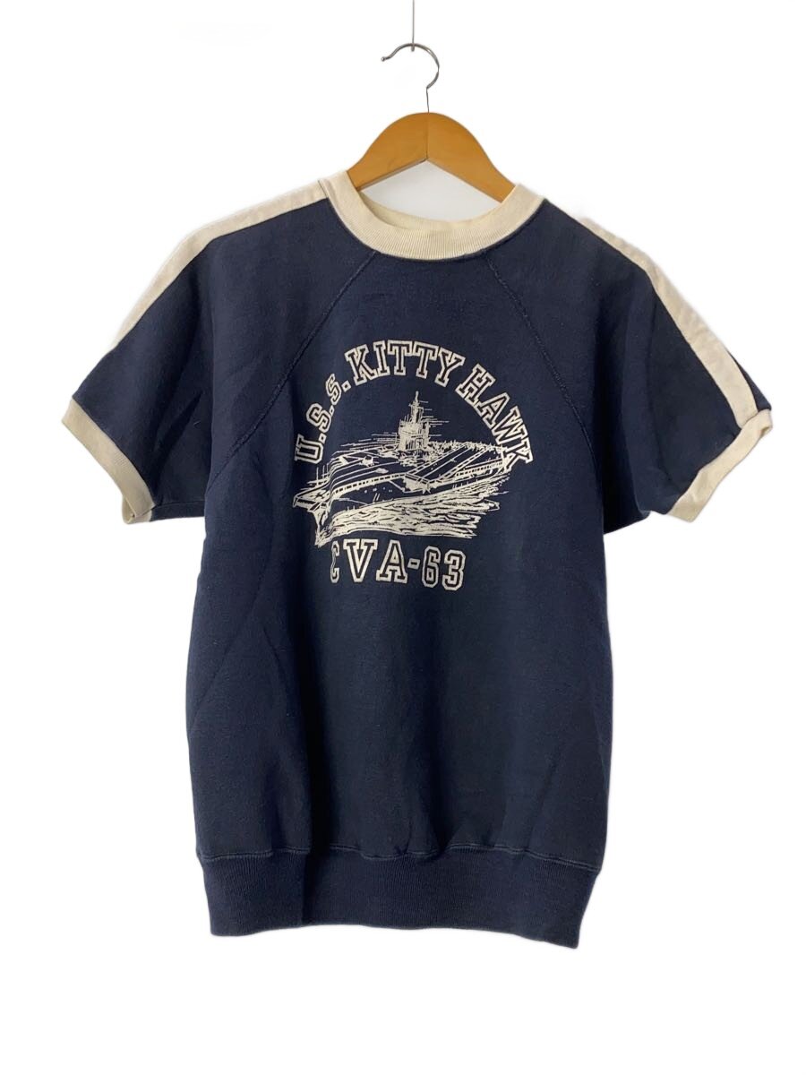 【中古】Velva Sheen◆60s/U.S.S. KITTY HAWK CVA-63/汗水/綿織物/米国海軍/Vintage【メンズウェア】