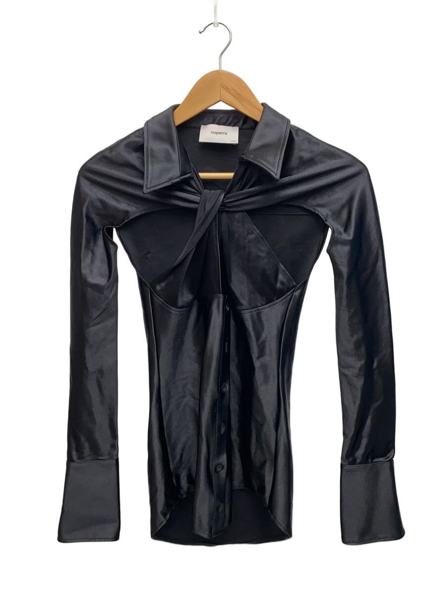 【中古】Coperni◆長袖ティーシャツ/38/ナイロン/BLK/無地/COPCH29545【レディース御召しもの】