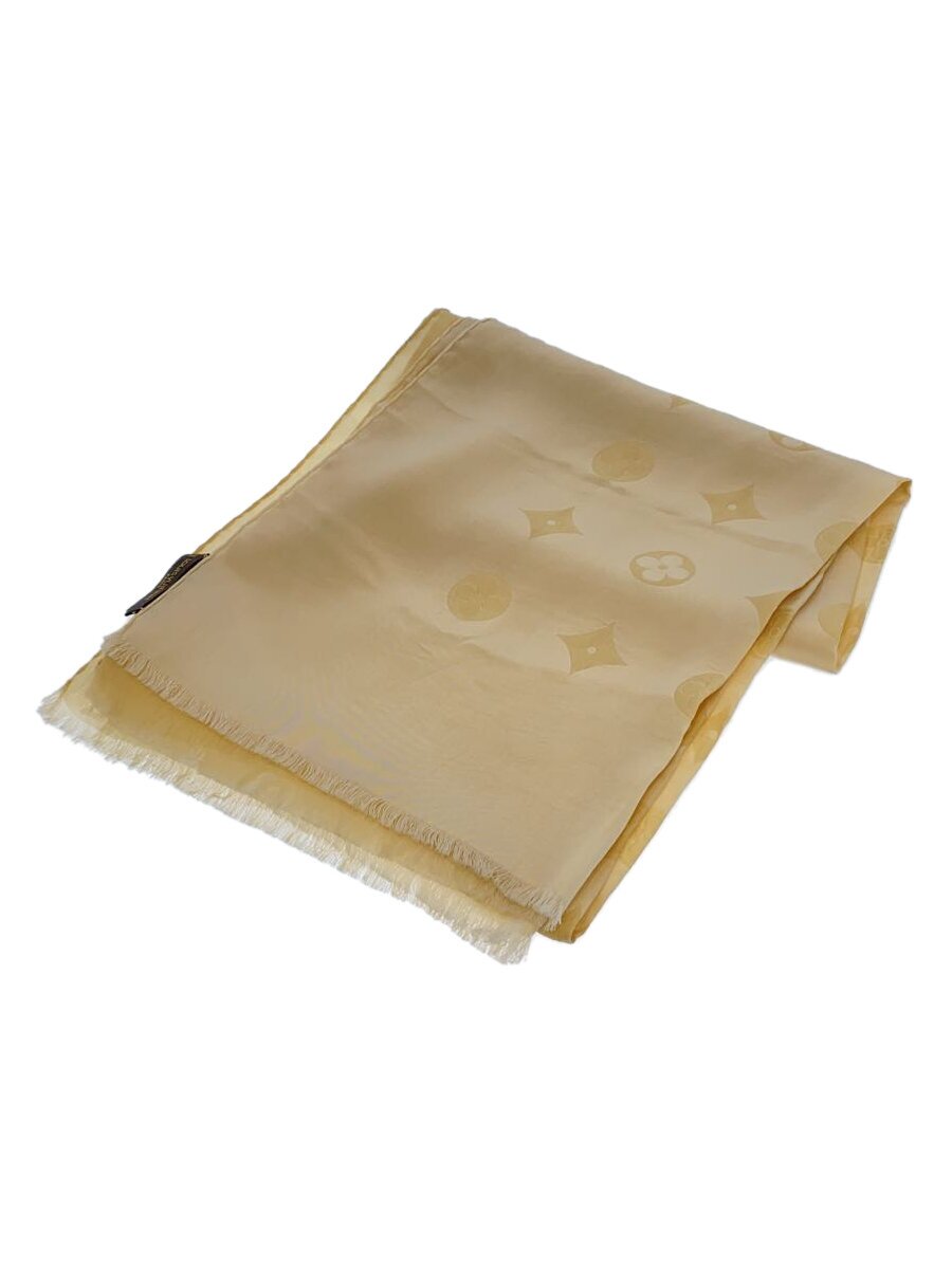 【中古】LOUIS VUITTON◆袈裟/地絹/YLW/総柄/レディース【服飾雑貨他】