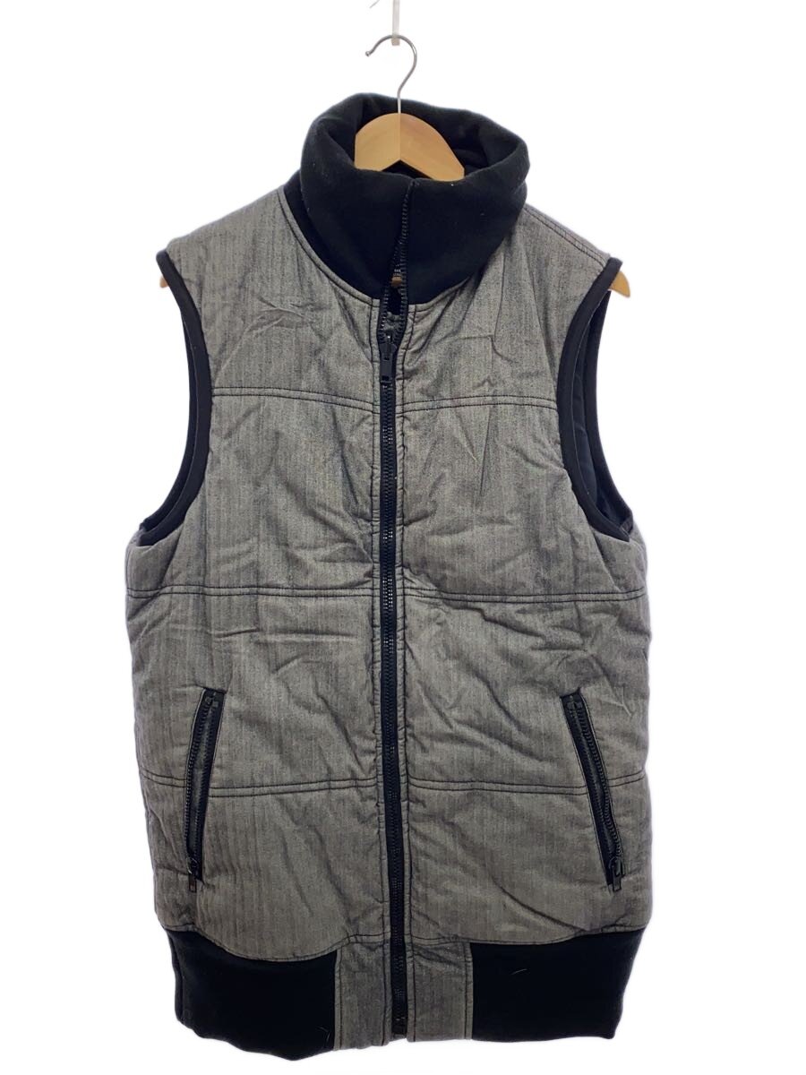 【中古】Y-3◆OVERSIZED REVERSIBLE VEST/リバーシブルベスト/XS/薄墨色/黒いこと/DP0523【メンズウェア】