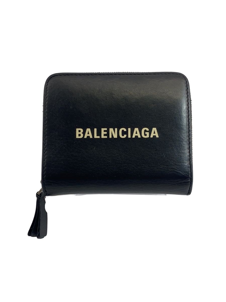 【中古】BALENCIAGA◆2つ折り札入れ/--/BLK/メンズ/551933【服飾雑貨他】