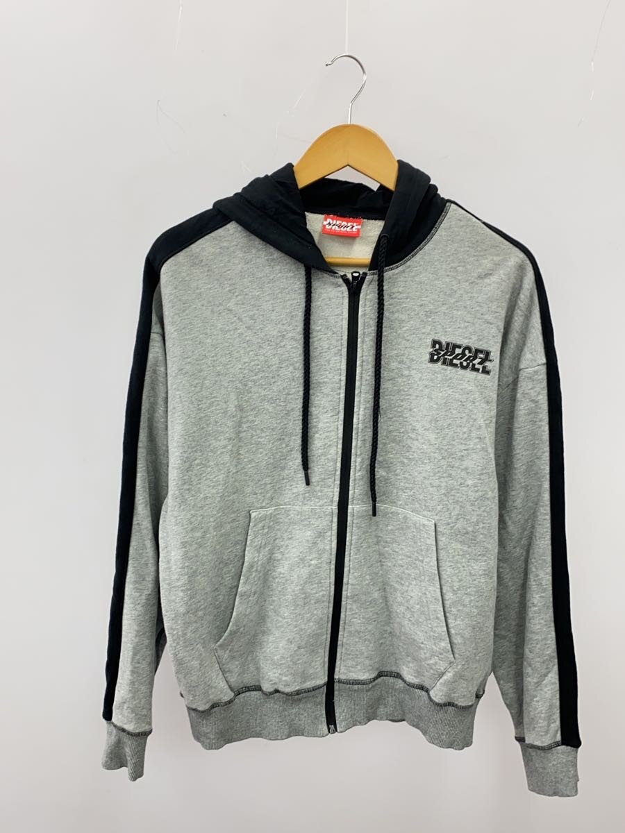 【中古】DIESEL◆ジップパーカー/M/綿織物/GRY/無地/a11280//【メンズウェア】