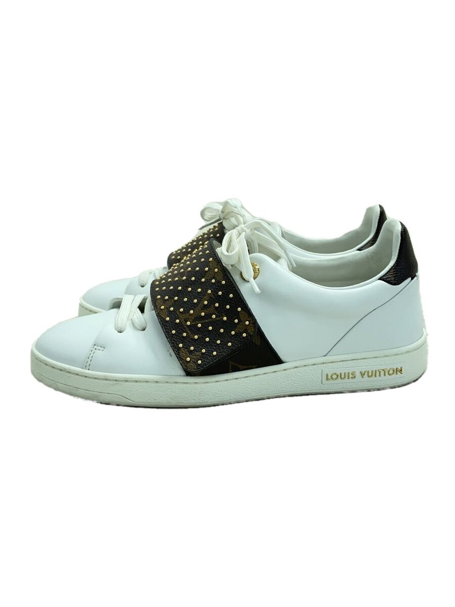 【中古】LOUIS VUITTON◆フロントローラインモノグラムスタッズ/ローカットスニーカー/36/WHT/1A4G1L【シューズ】