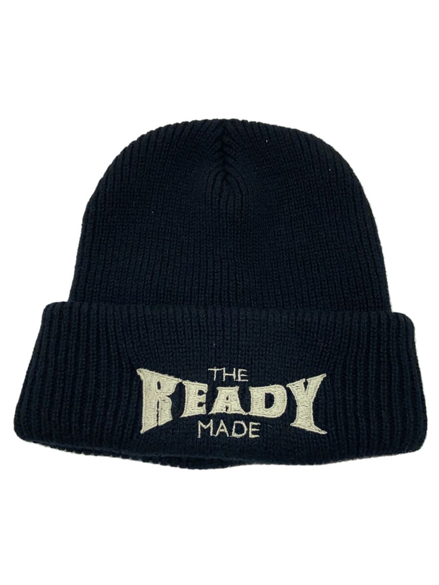 【中古】READYMADE◆24AW/RCYCL WOOL KNT CAP/編み物旗がしら/F/羊毛/BLK/RE-WO-BK-00-00-2//【服飾雑貨他】