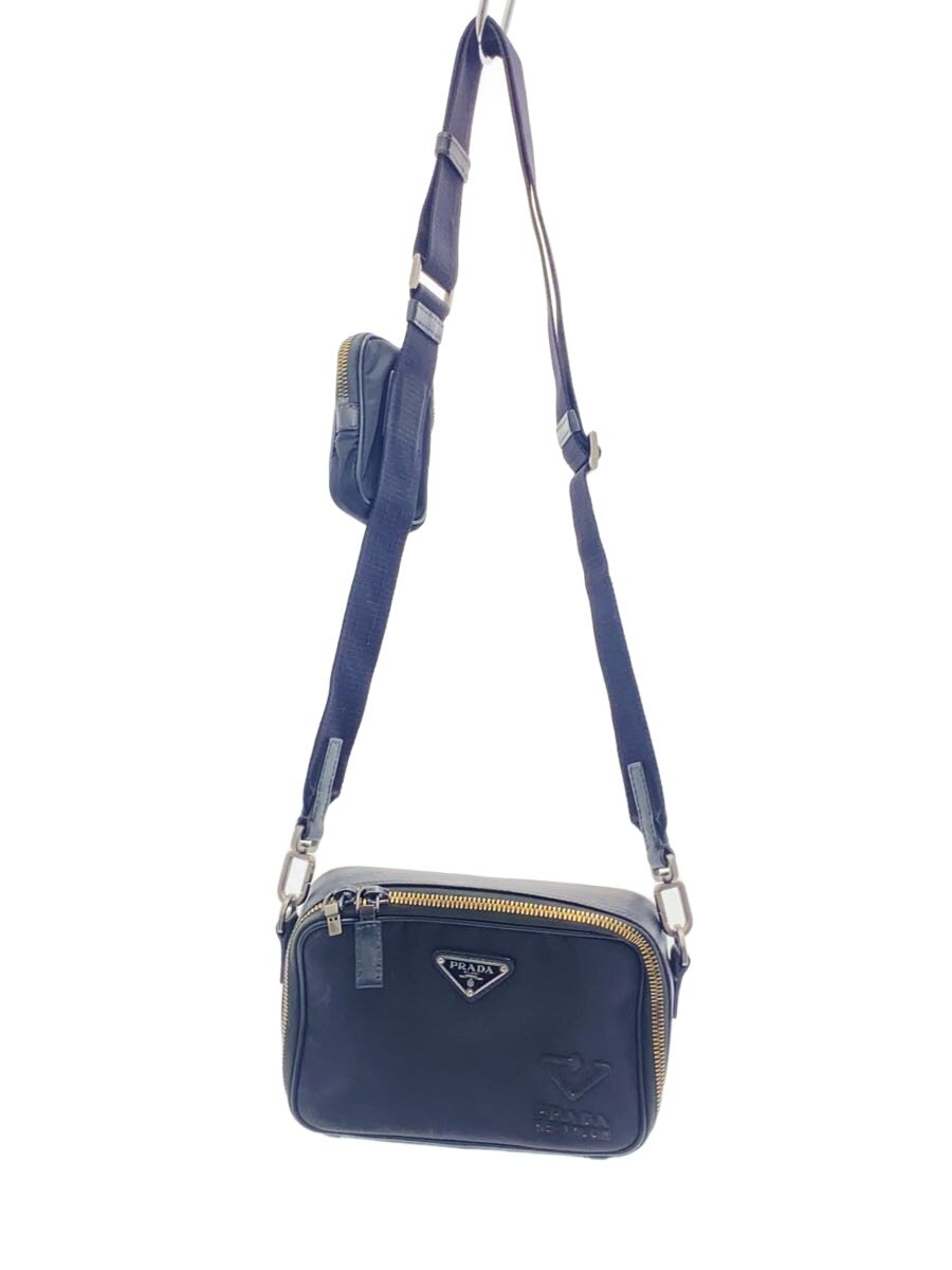 【中古】PRADA◆prada re nylon/ショルダーバッグ/--/BLK【御徒面子】