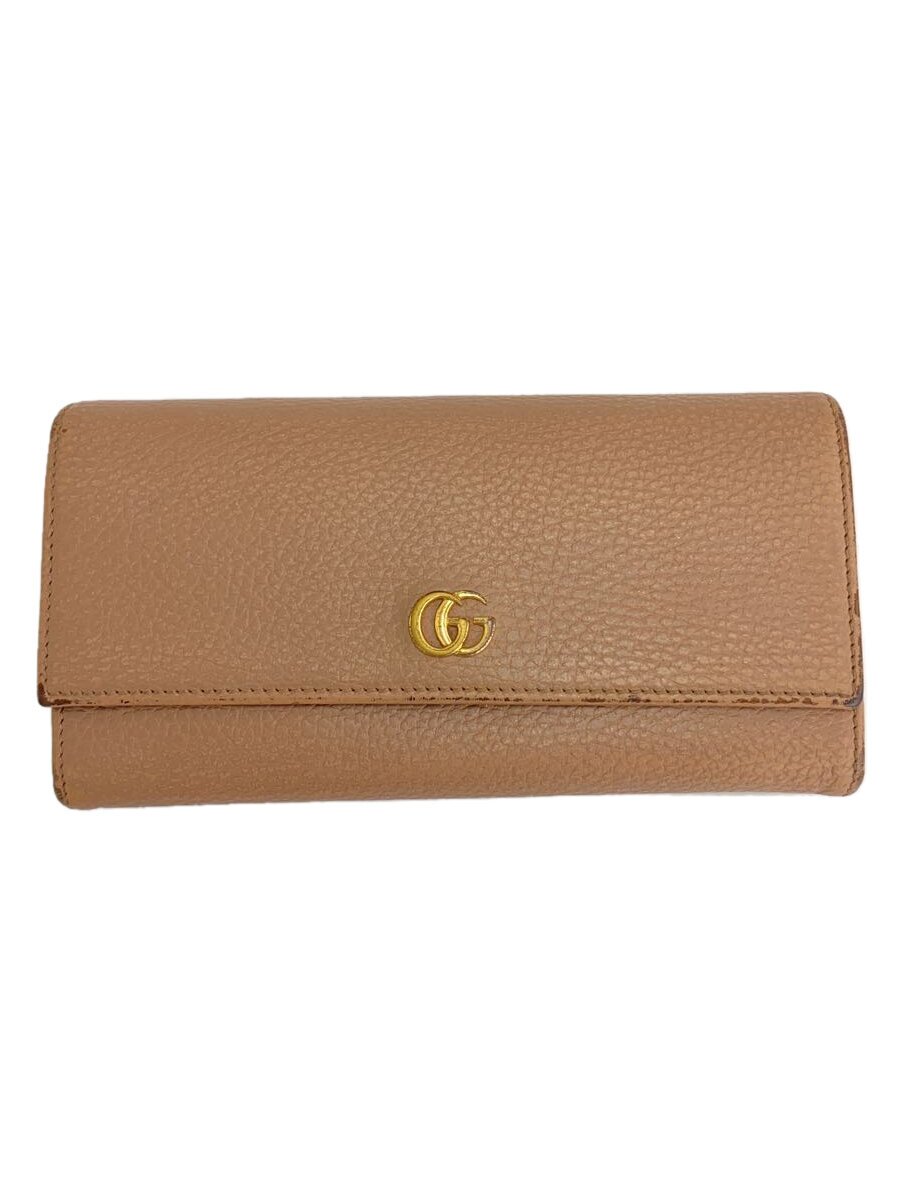 【中古】GUCCI◆長財布_GGマーモント/レザー/BEG/レディース【服飾雑貨他】｜2ｎｄ STREET 店