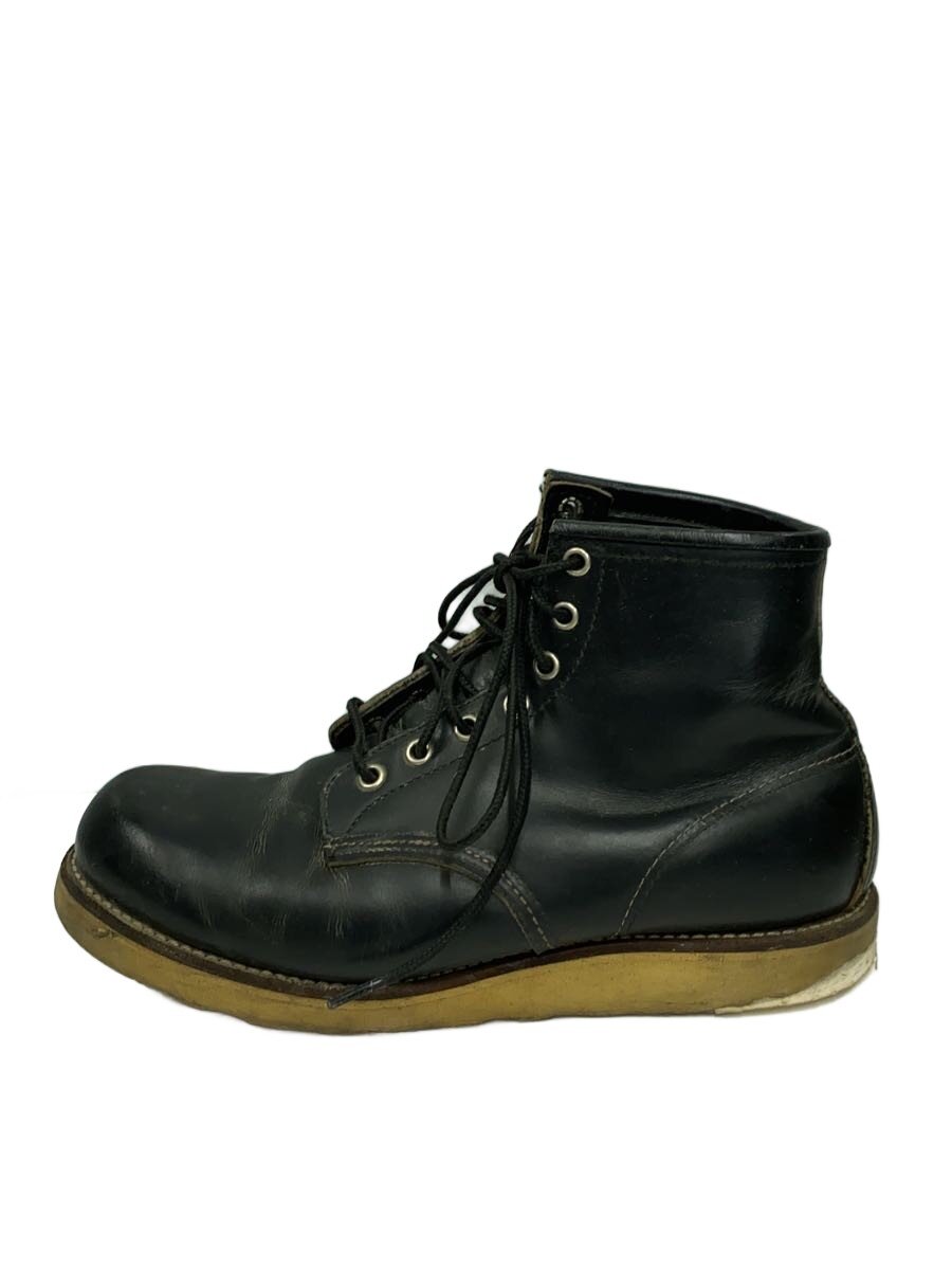 【中古】RED WING◆ブーツ/US8/BLK/なめし革/8165【シューズ】