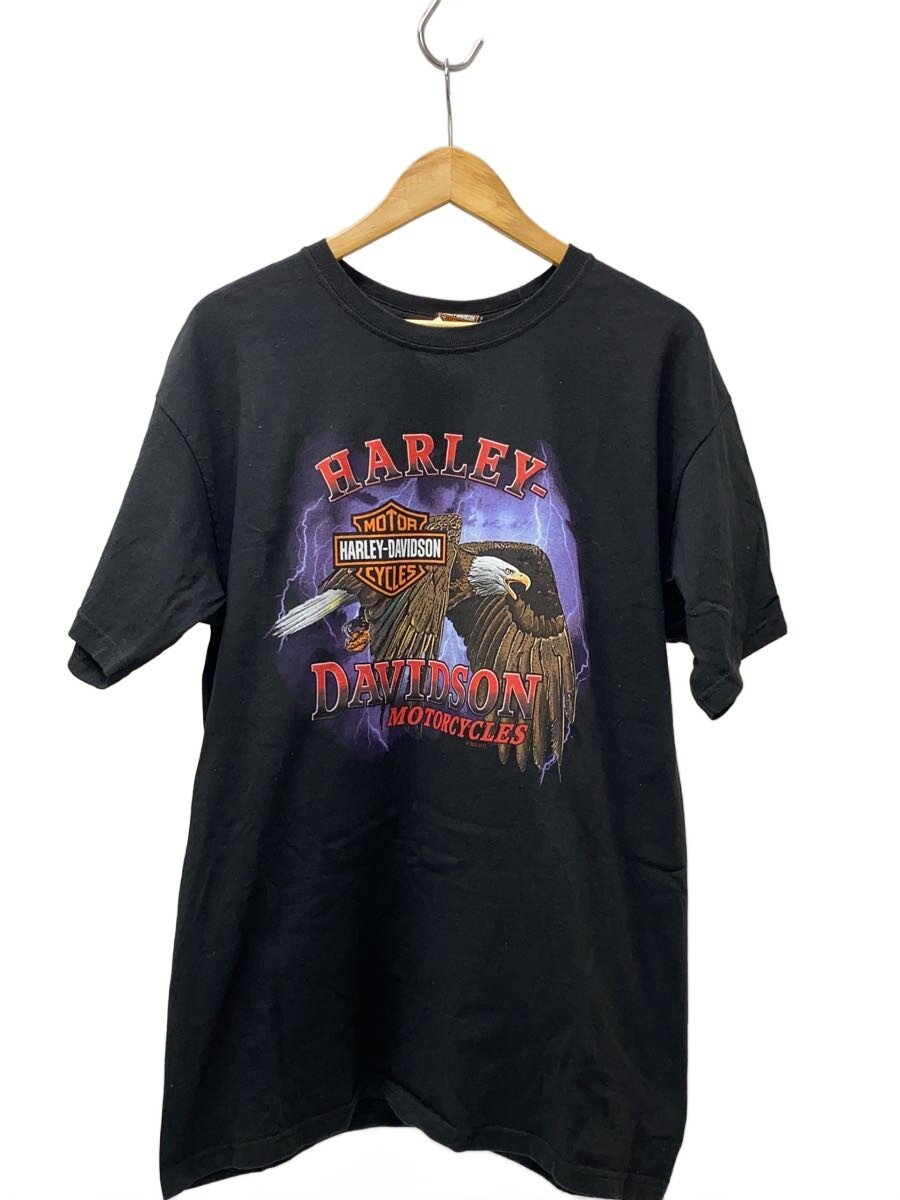 【中古】HARLEY DAVIDSON◆プルオーバー/L/綿織物/BLK【メンズウェア】