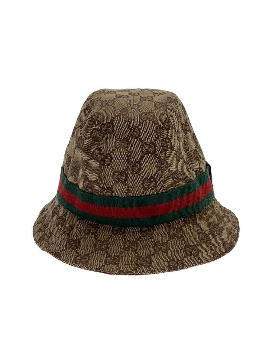 【中古】GUCCI◆ハット/L/コットン/KHK/総柄/レディース【服飾雑貨他】|2nd STREET 店