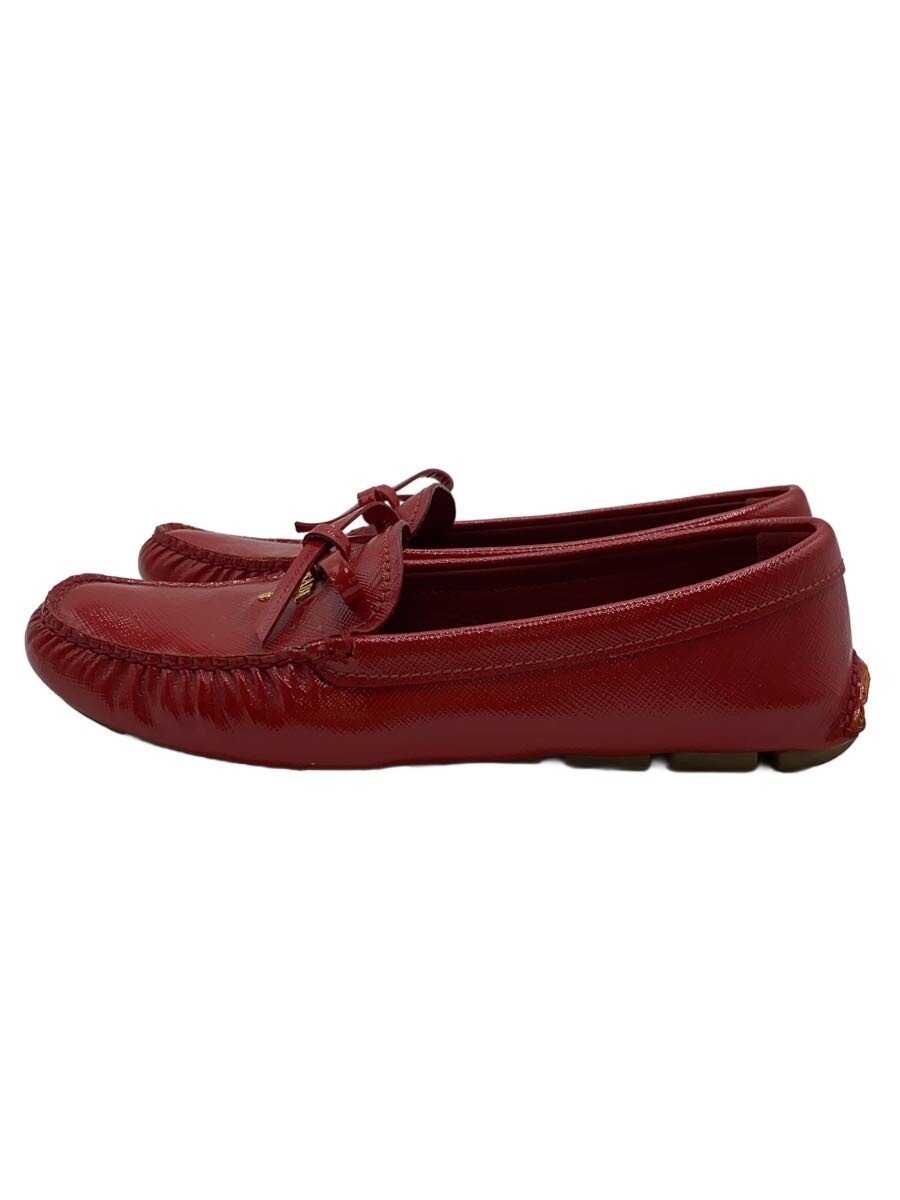 【中古】PRADA◆置き目毛皮/36/RED【シューズ】