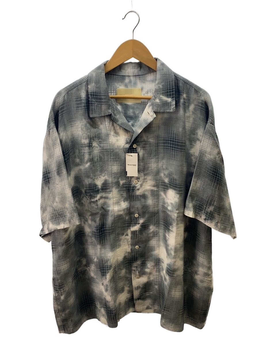 【中古】INNAT◆OMBRE CHECK SS SHIRT/半袖オンブレチェックシャツ/3/アセテート/薄墨色【メンズウェア】