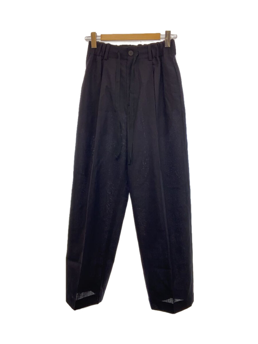 【中古】STUDIO NICHOLSON◆DRAWCORD PANT/スラックスズボン下/M/羊毛/黒いこと/51-10-742019【メンズウェア】