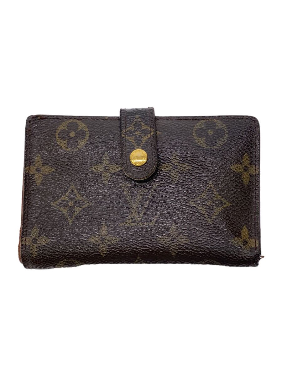 【中古】LOUIS VUITTON◆ポルト・モネ・ビエ・ヴィエノワ_モノグラム・キャンバス_BRW/PVC/BRW/レディース【服飾雑貨他】