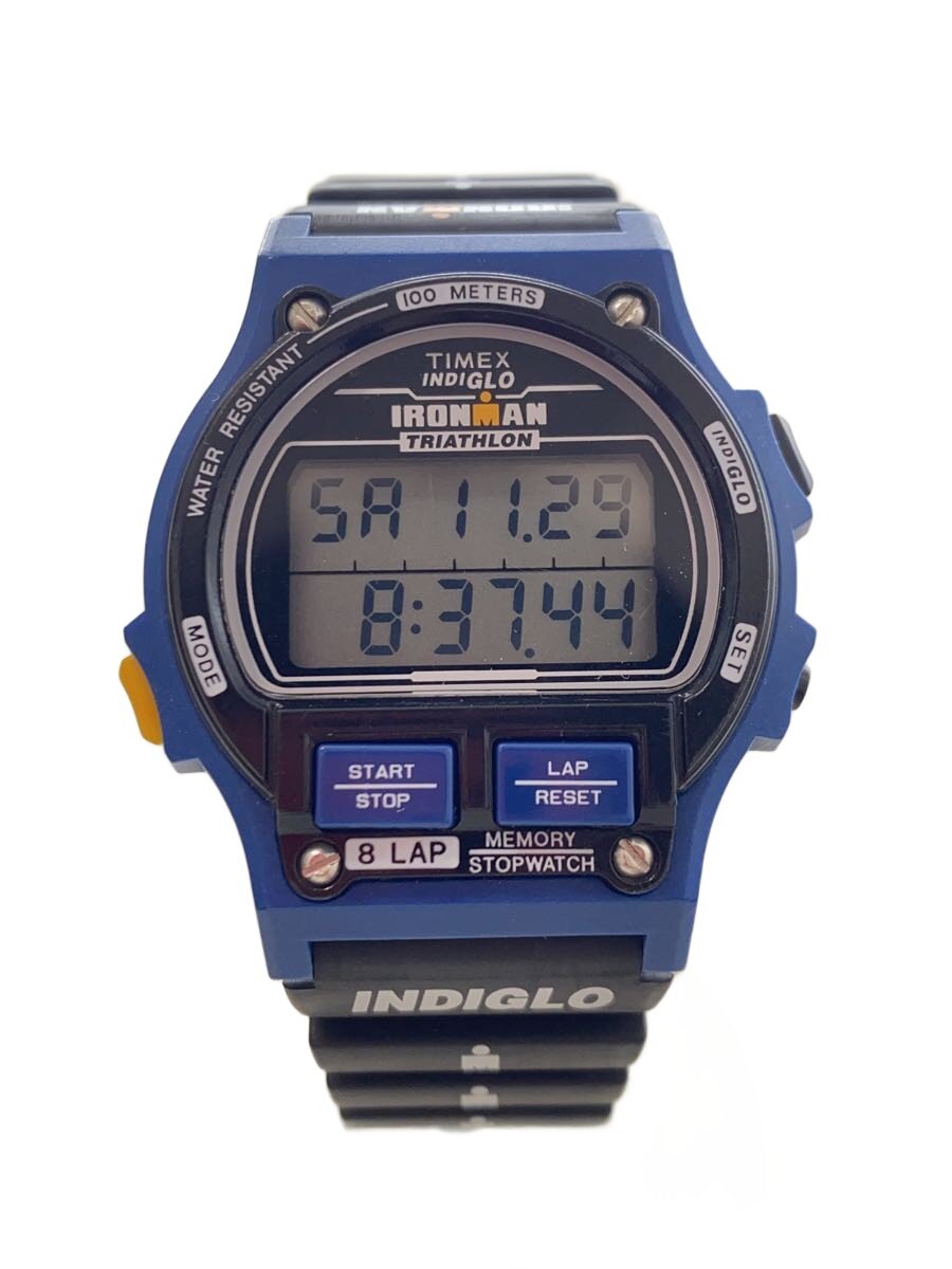 【中古】TIMEX◆石英ウォッチ/デジタル/思われ人/BLK/BLK【服飾雑貨他】