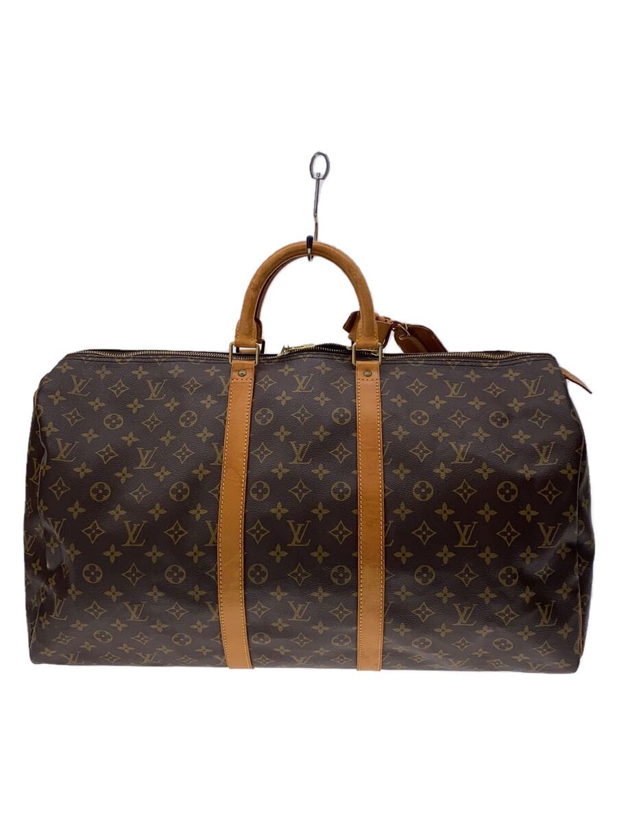 【中古】LOUIS VUITTON◆キーポル55_モノグラム・帆布_BRW/PVC/BRW【御徒面子】