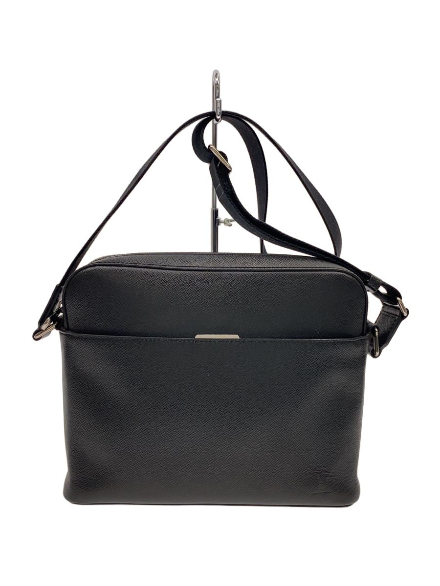 【中古】LOUIS VUITTON◆アントン・メッセンジャーPM_タイ王国ガ/牛皮/BLK【御徒面子】
