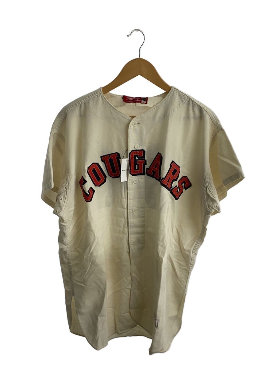 【中古】～60s/野球プルオーバー/半袖プルオーバー/44/--/WHT/USA製/COUGARS【メンズウェア】