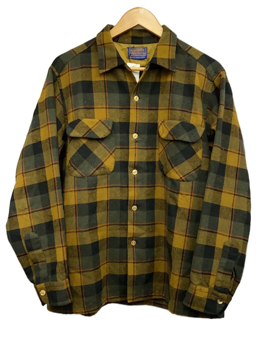 【中古】PENDLETON◆60s/ボードシャツ/L/ウール/YLW/チェック//【メンズウェア】｜2ｎｄ STREET 店