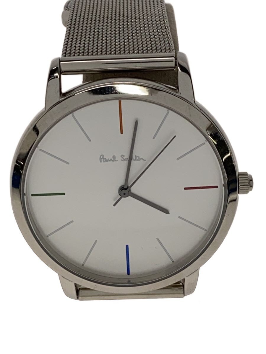 【中古】Paul Smith◆石英ウォッチ/アナログ/WHT/SLV/1005【服飾雑貨他】