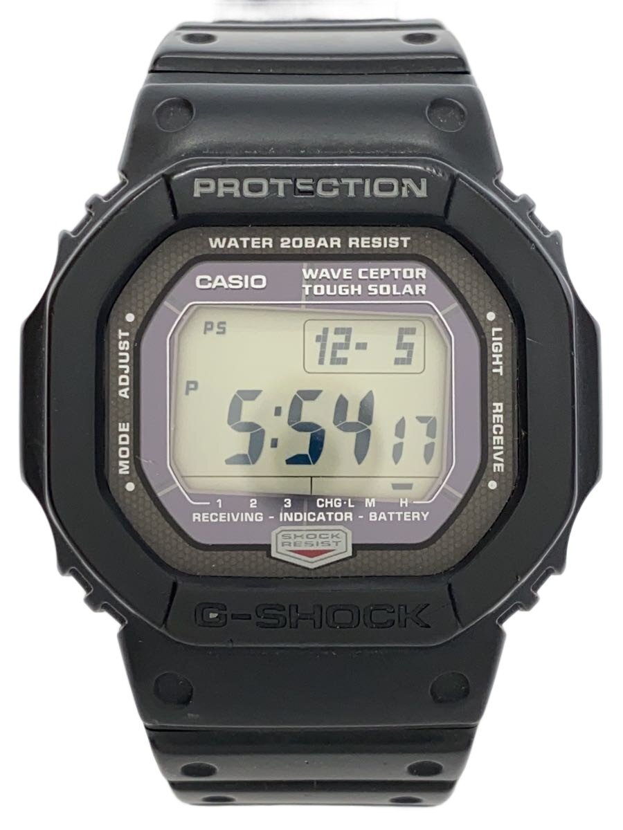 【中古】CASIO◆ソーラーウォッチ・G-SHOCK/デジタル/BLK//【服飾雑貨他】