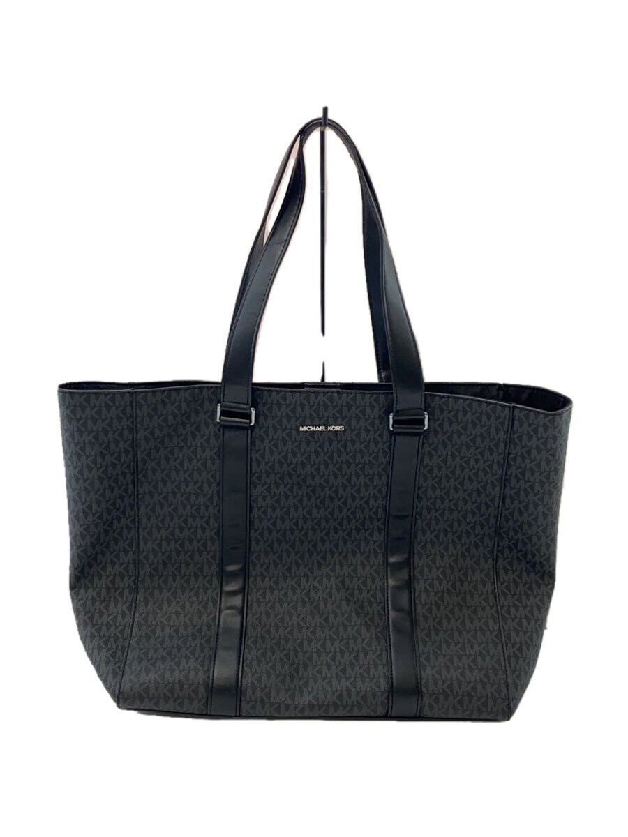 【中古】MICHAEL KORS◆ボストンバッグ/なめし革/黒いこと/総柄/di-2206【御徒面子】