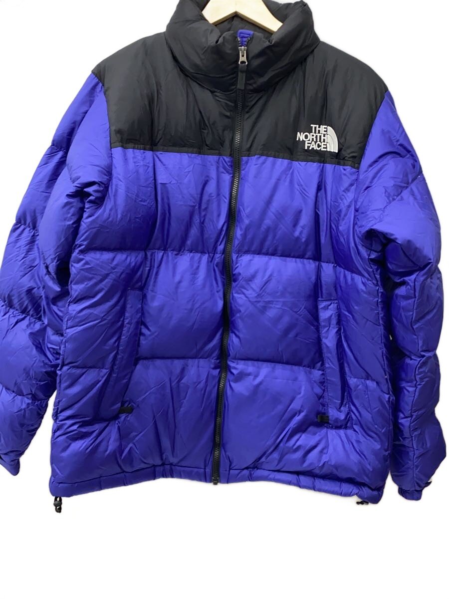 【中古】THE NORTH FACE◆NUPTSE JACKET_ヌプシジャケット/XL/ナイロン/NVY/無地【メンズウェア】