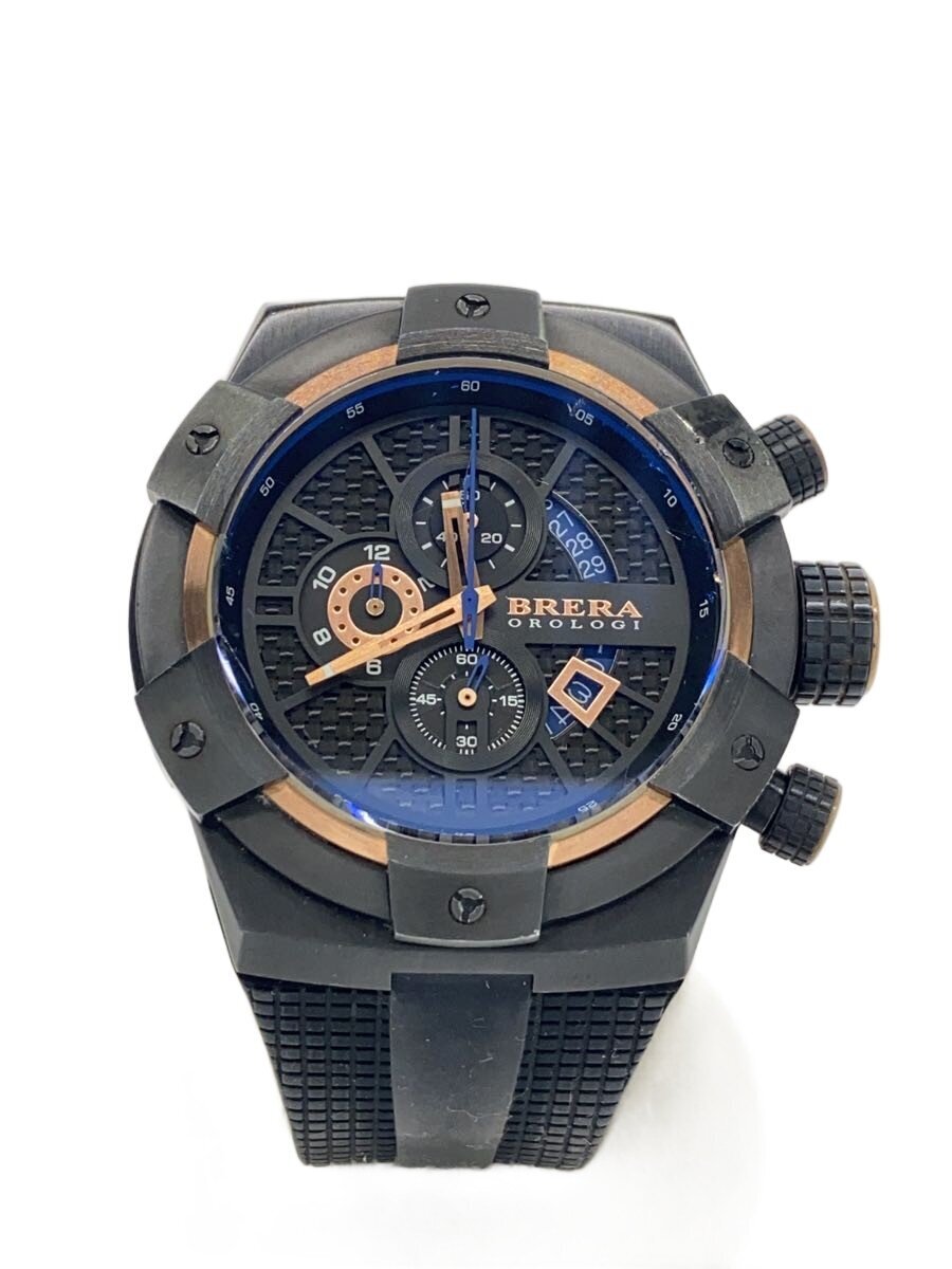 【中古】BRERA OROLOGI◆石英ウオッチ/アナログ/天然ゴム/AD02【服飾雑貨他】