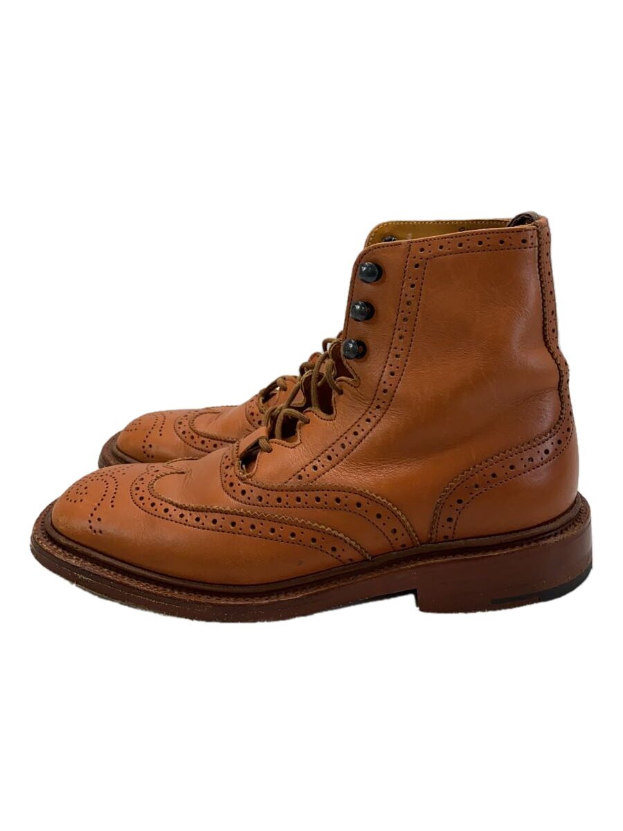 【中古】Tricker’s◆ウィングチップ/ブーツ/UK4.5/CML/なめし革【シューズ】