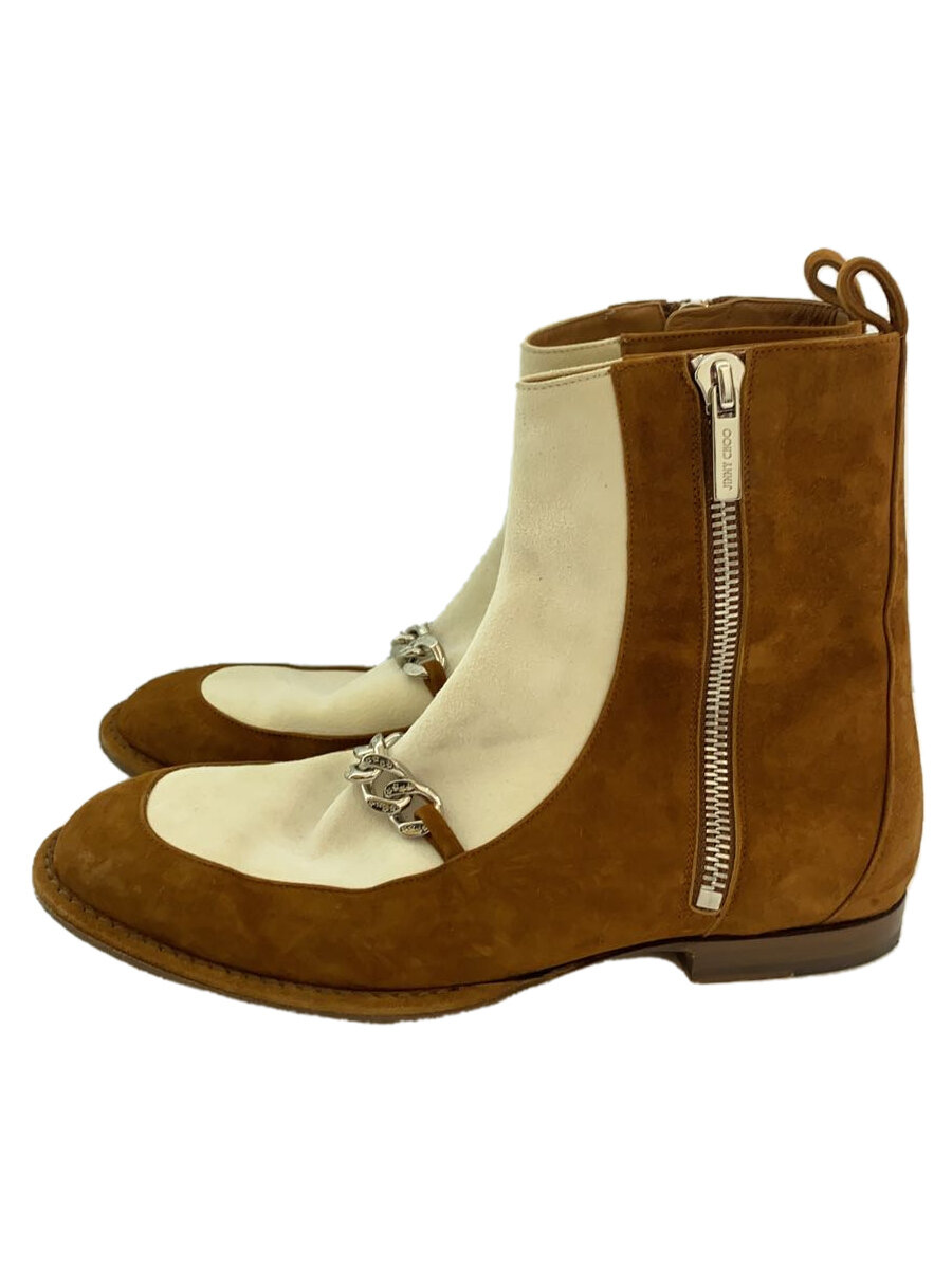 【中古】JIMMY CHOO◆チェーンデザイン/サイドジップ/ブーツ/41/キャメル/レザー/21AW/【シューズ】｜2ｎｄ STREET 店