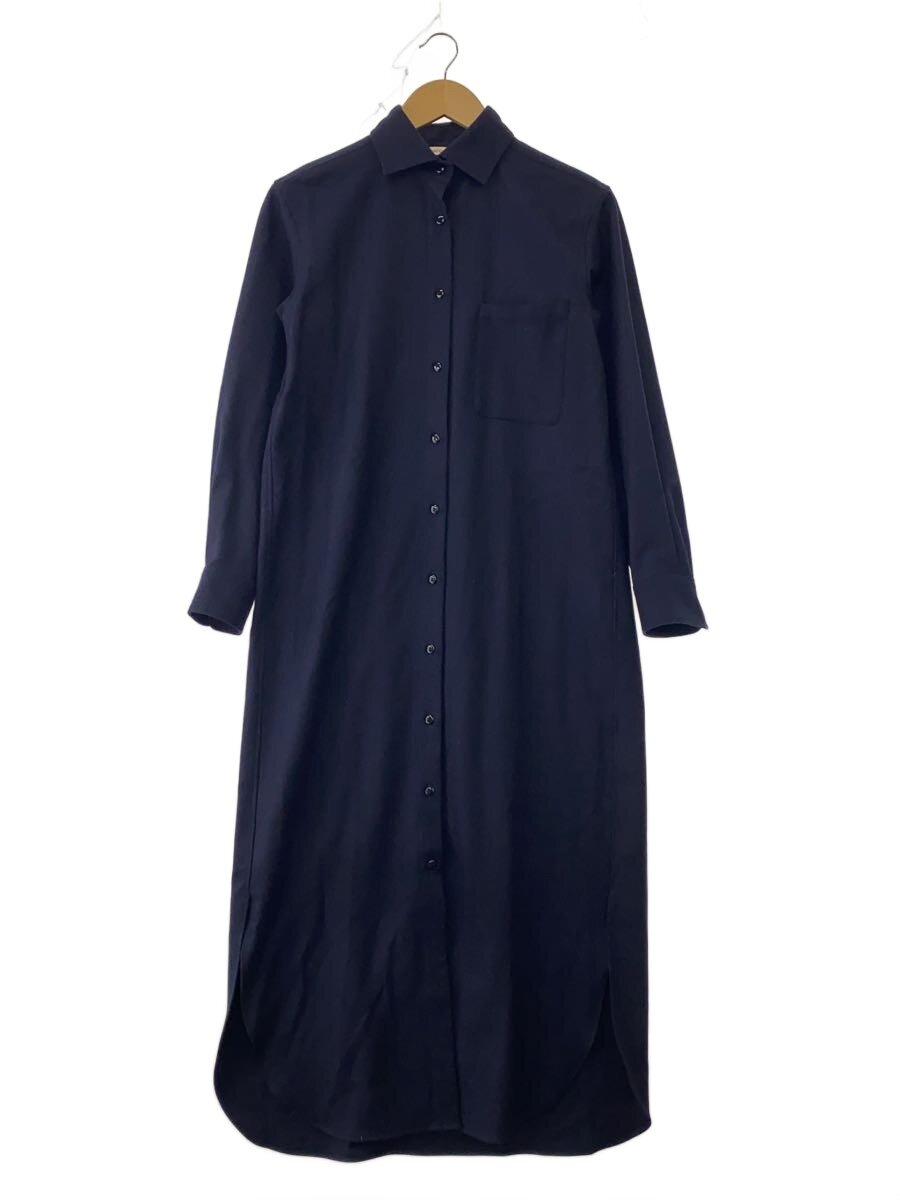 【中古】BACCA◆ウールサキソニーロングシャツドレス/長袖衣装/34/羊毛/米国海軍//【レディース御召しもの】
