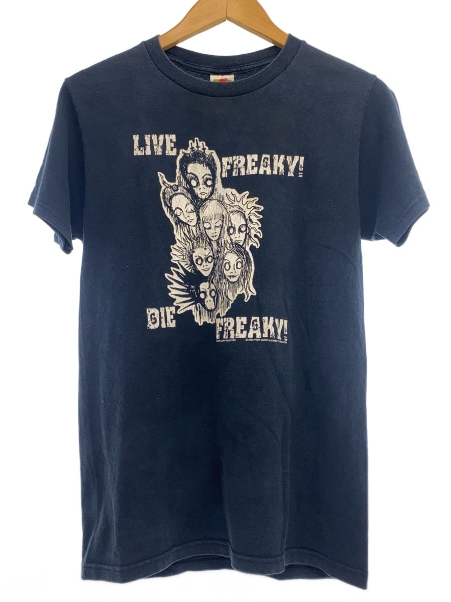 【中古】FRUIT OF THE LOOM◆プルオーバー/S/綿織物/NVY/LIVEFREAKY/00s/半袖カットソー/労働者の一団のど首//【メンズウェア】