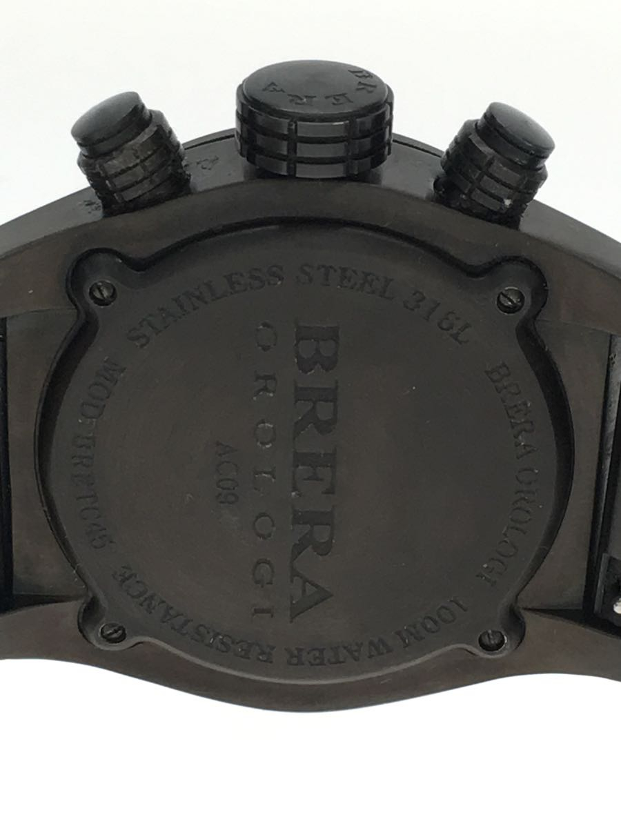 BRERA Orologi AC09 Quartz Watch Analog Rubber BLK Orn 846c