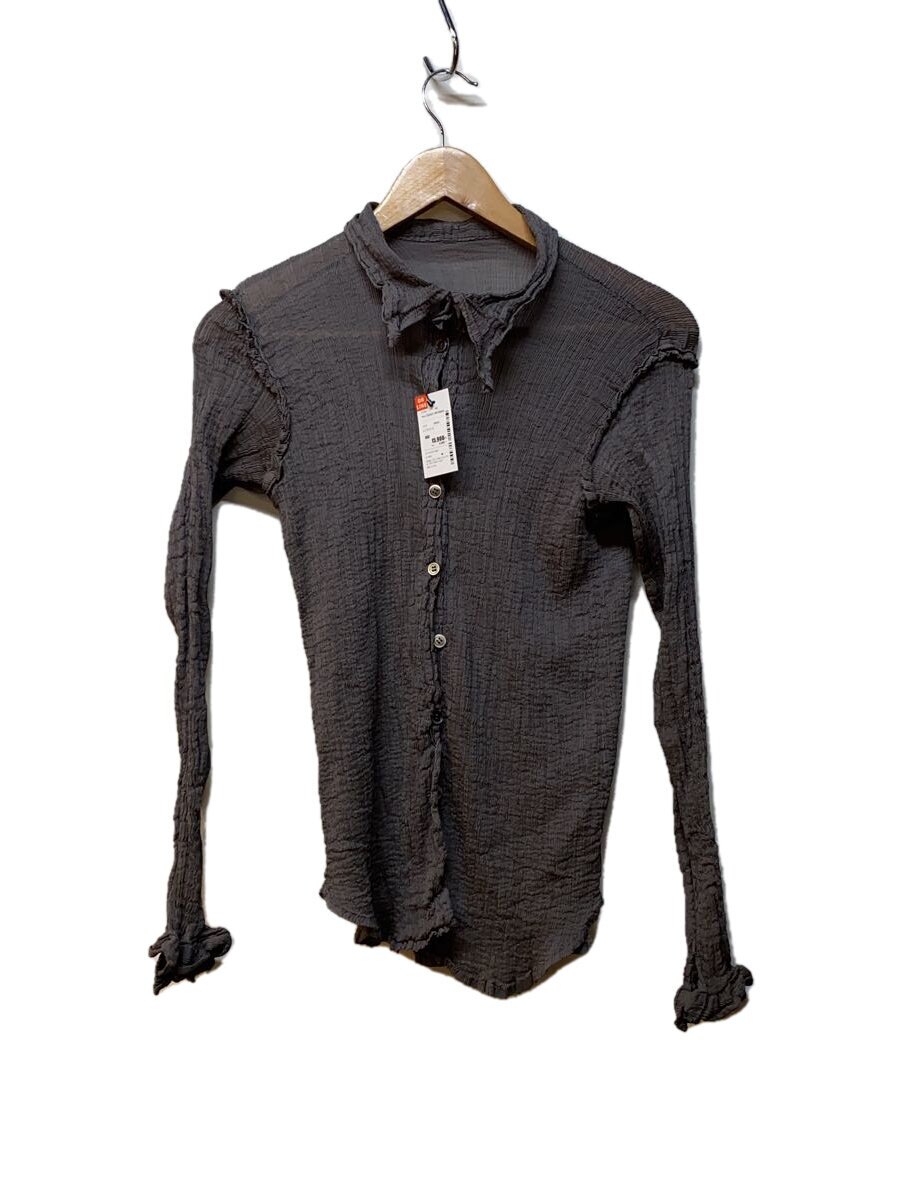 【中古】me ISSEY MIYAKE◆2016SS/シャーリングプリーツブラウス/FREE/ポリエステル/GRY/MI61FJ431【レディース御召しもの】
