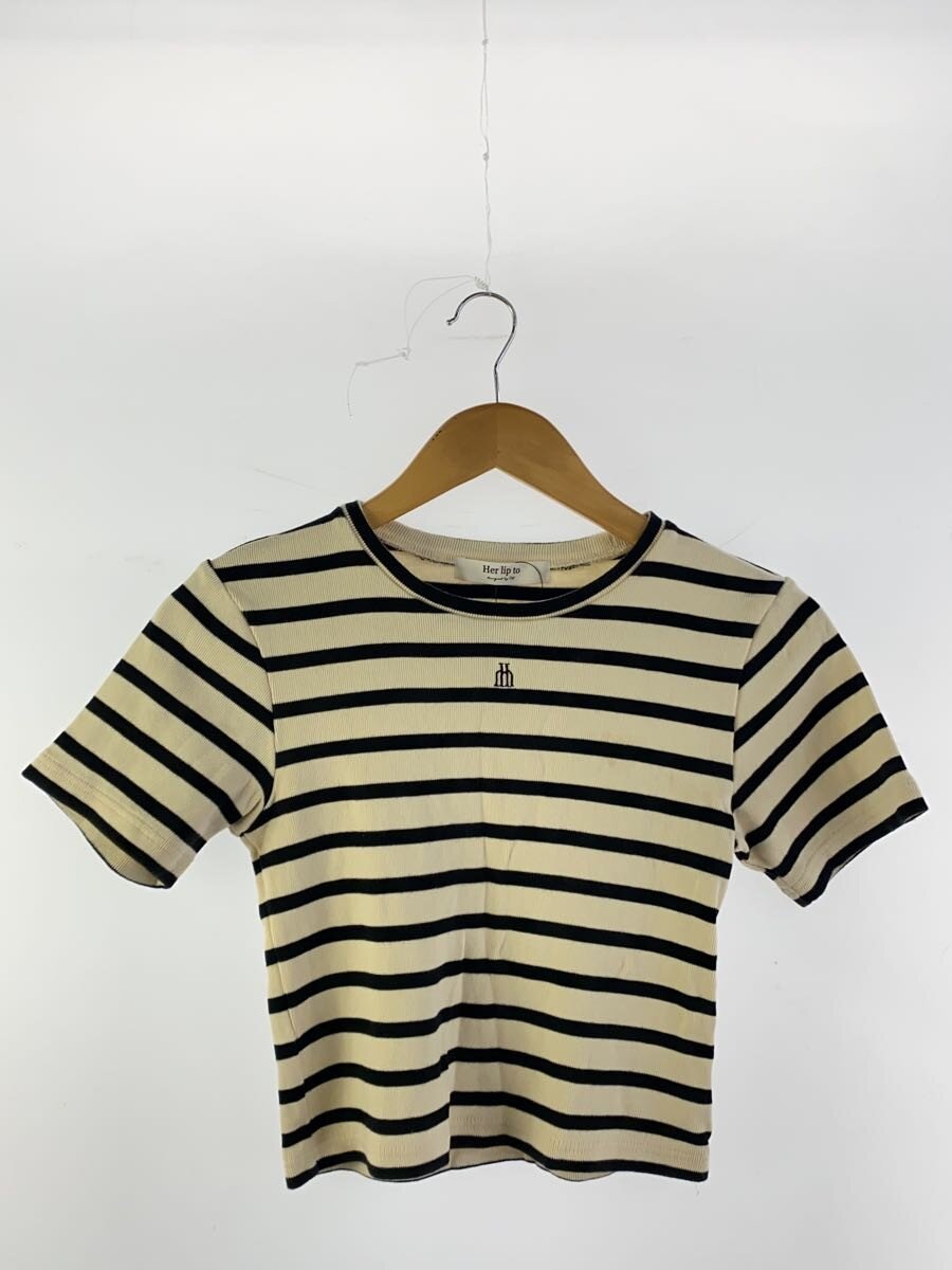 【中古】Her lip to◆ティーシャツ/M/綿織物/IVO/間借り人/124310282//【レディース御召しもの】