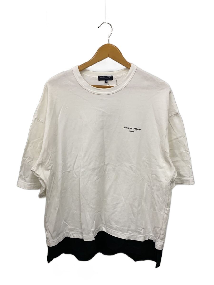 【中古】COMME des GARCONS HOMME◆プルオーバー/S/綿織物/WHT/HI-T024【メンズウェア】